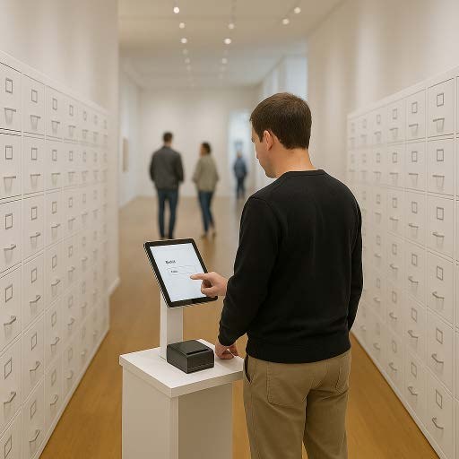 Kiosk terminal and visitor interface for Archives of Possible Lives