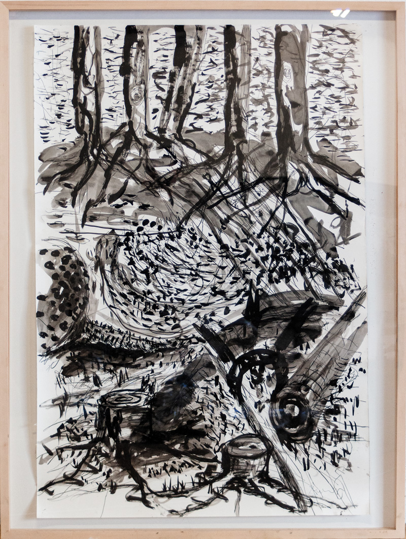 Forest drawing by Florian Mehnert