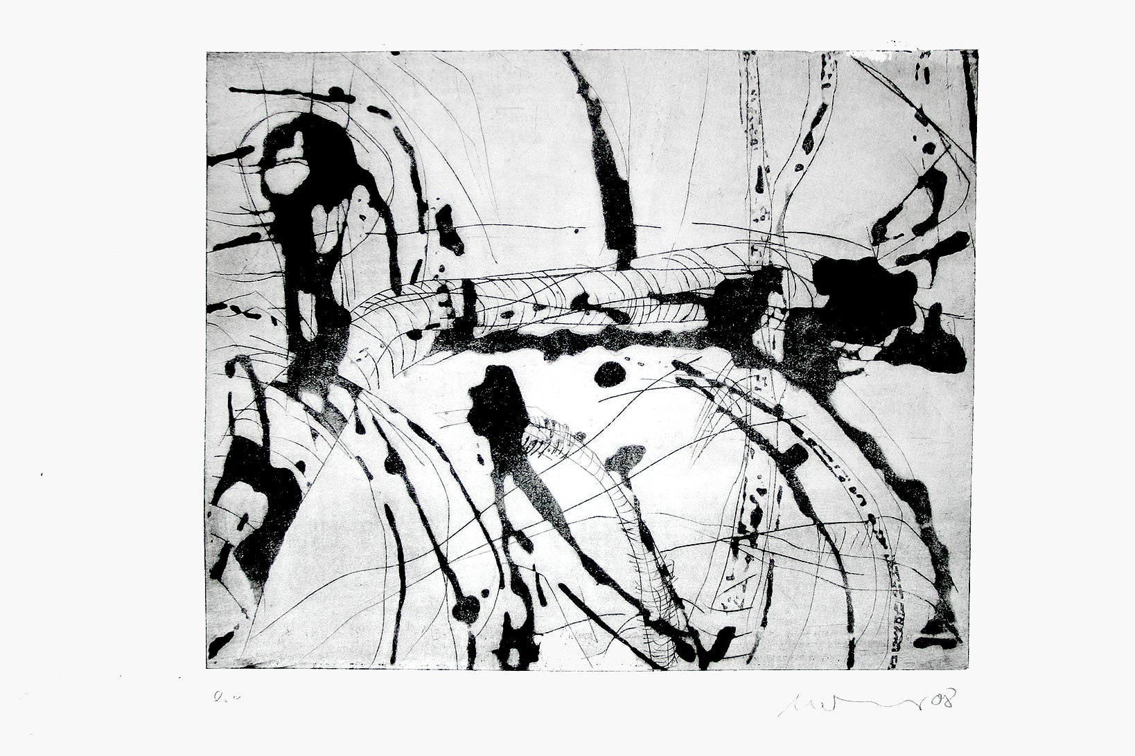La mer, drypoint etching and brush etching, 2008