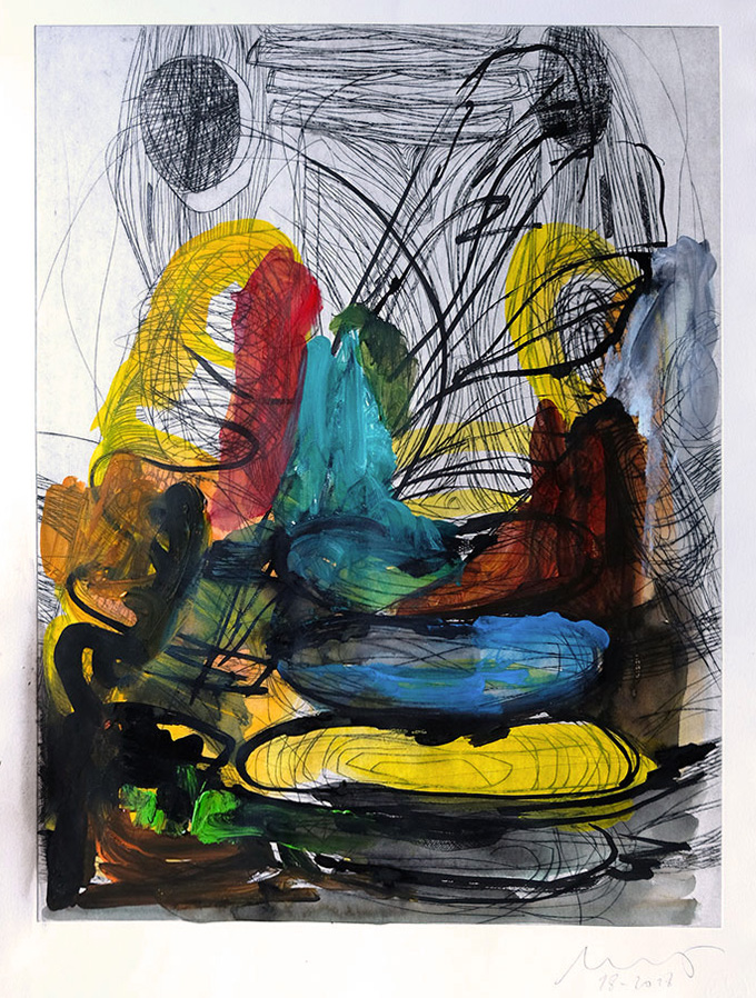 Overpainted Etching