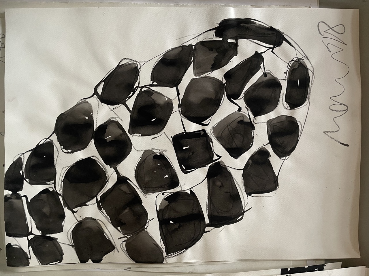 Florian Mehnert, Untitled, 1998, ink and graphite on paper