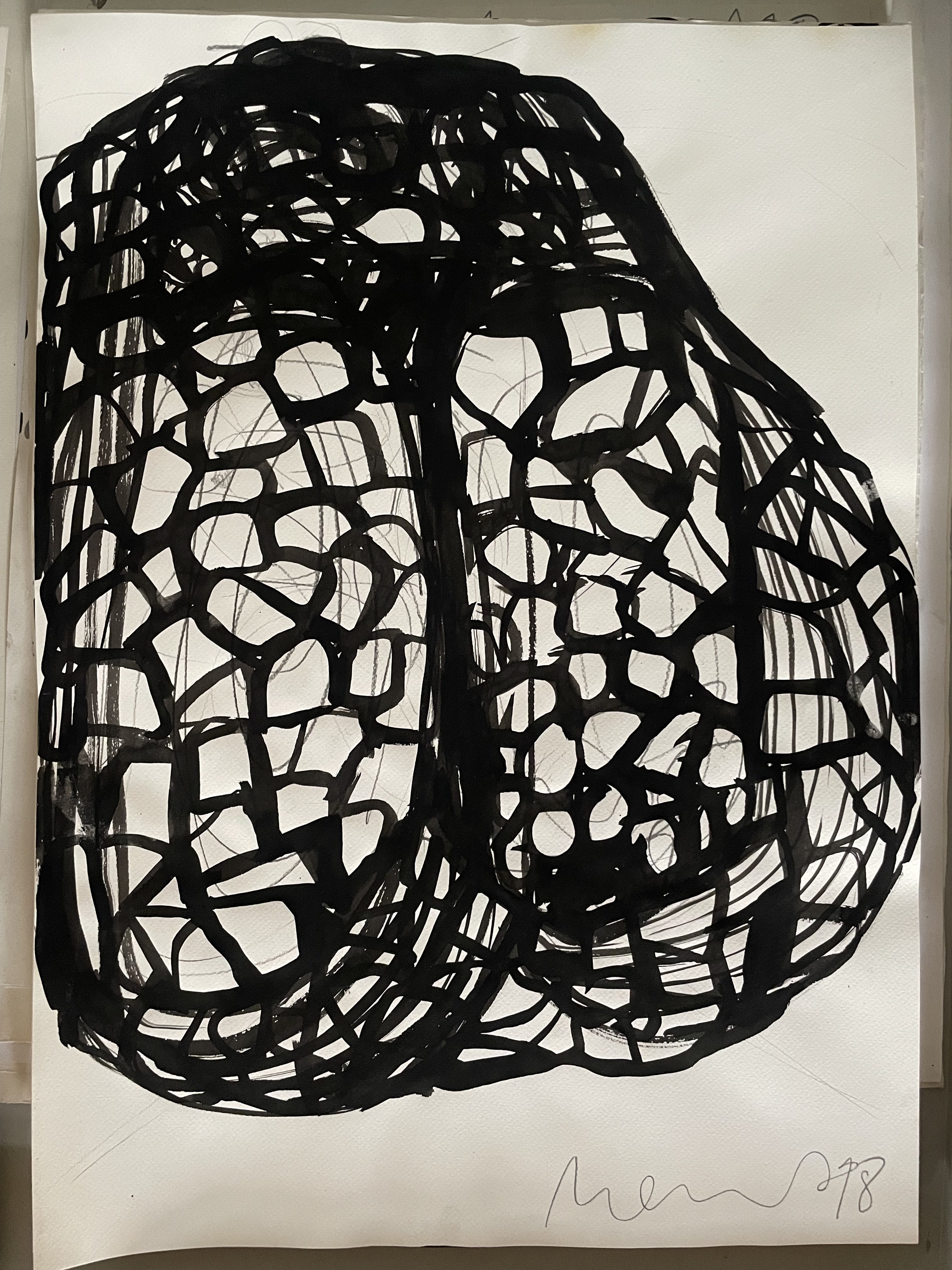 Florian Mehnert, Untitled, 1998, ink and graphite on paper