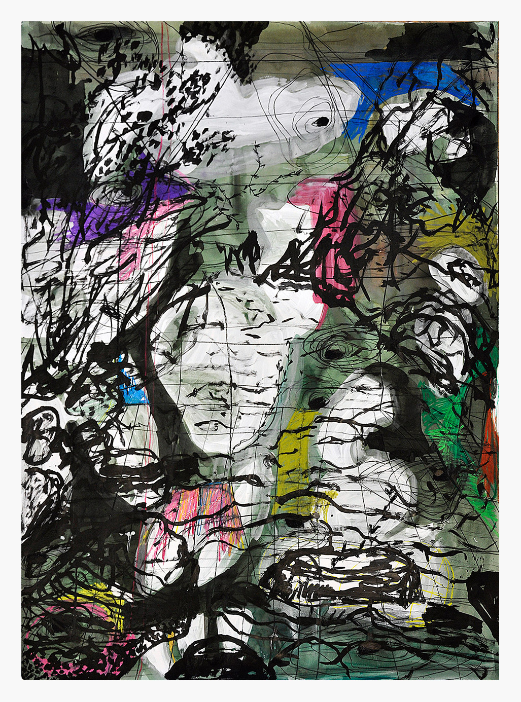 Florian Mehnert, Untitled, acrylic, ink, graphite and watercolour on paper