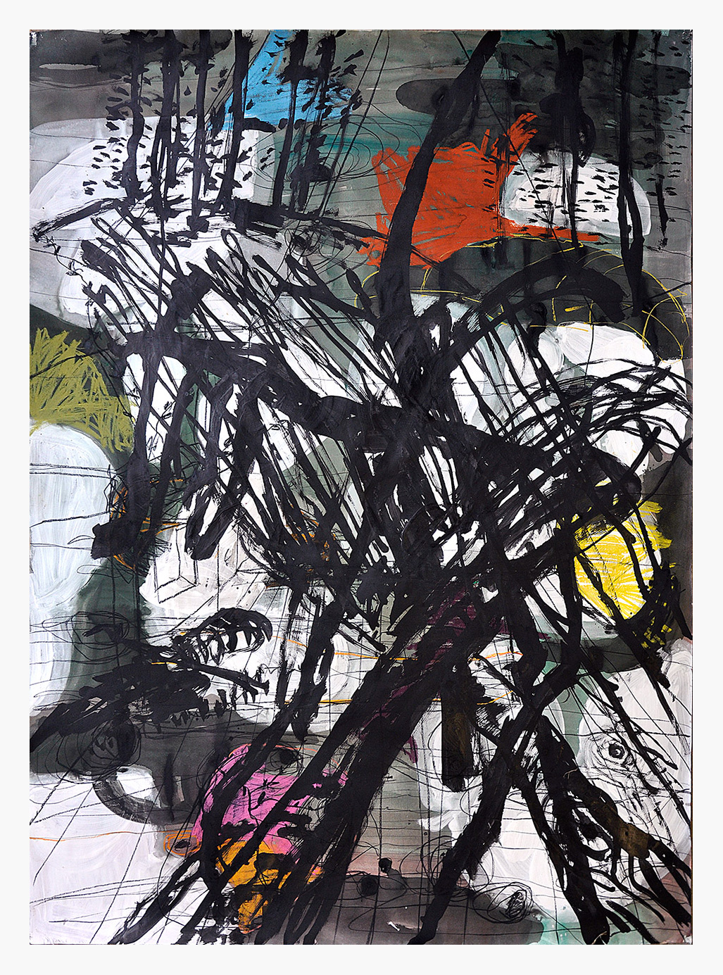 Florian Mehnert, Untitled, acrylic, ink, graphite and watercolour on paper