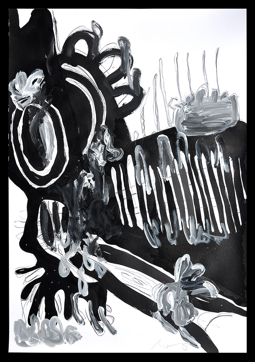 Florian Mehnert, Untitled, 2019, graphite, ink and acrylic on paper