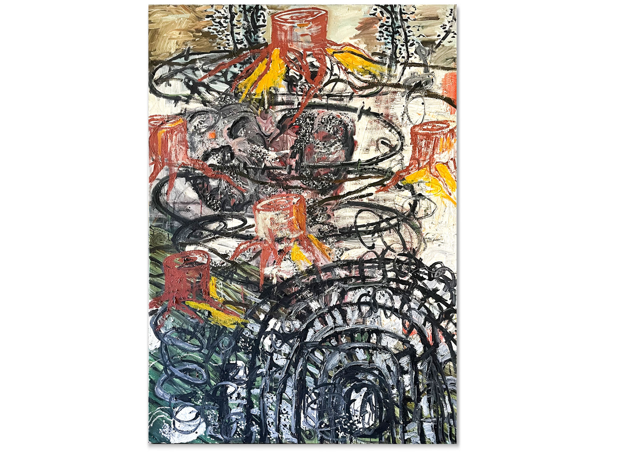 Waldsturm, Oil on canvas, 220 x 160 cm, 2020