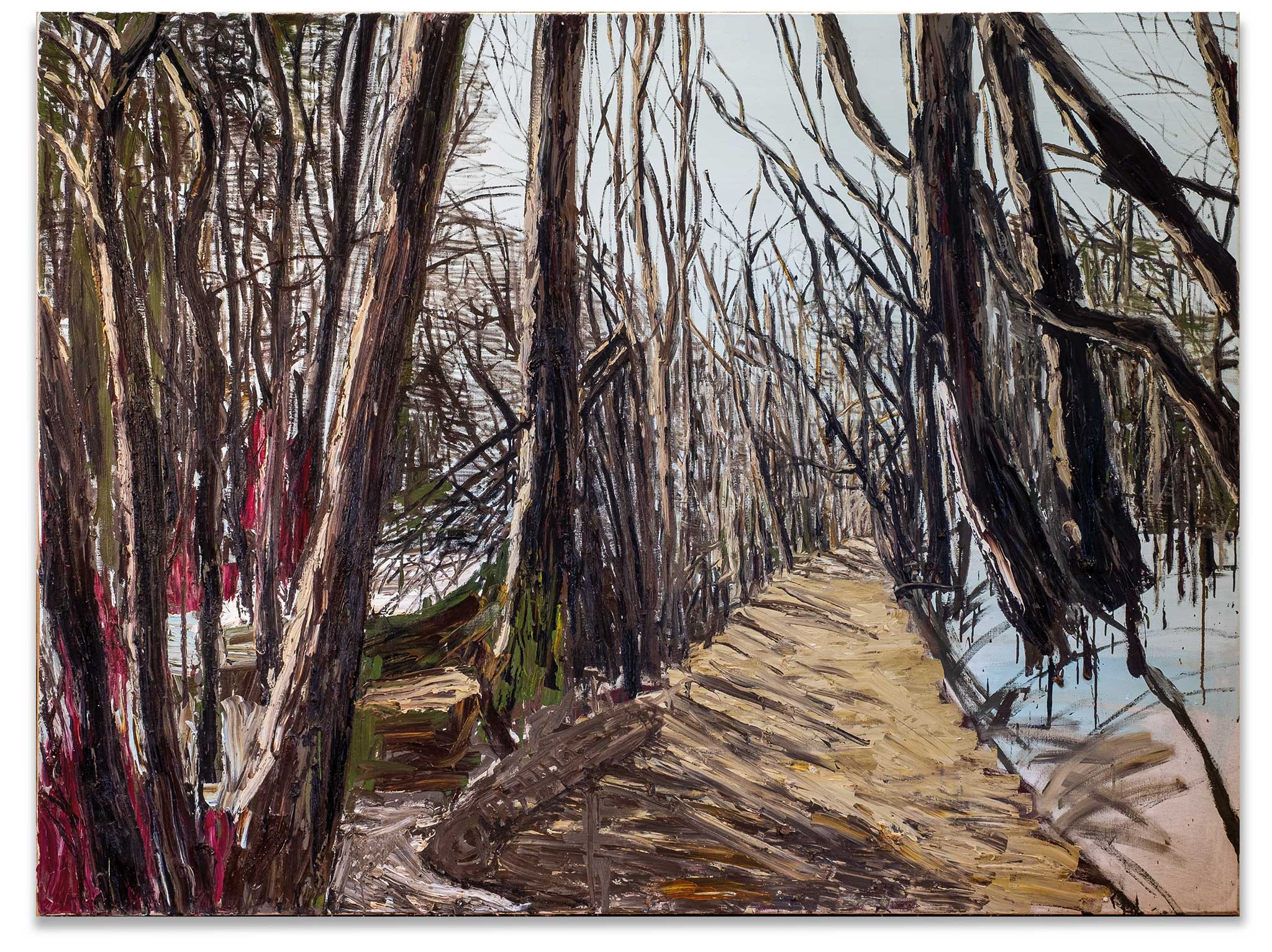 Weg, Schneebruch, Oil on canvas, 240 x 180 cm, 2008